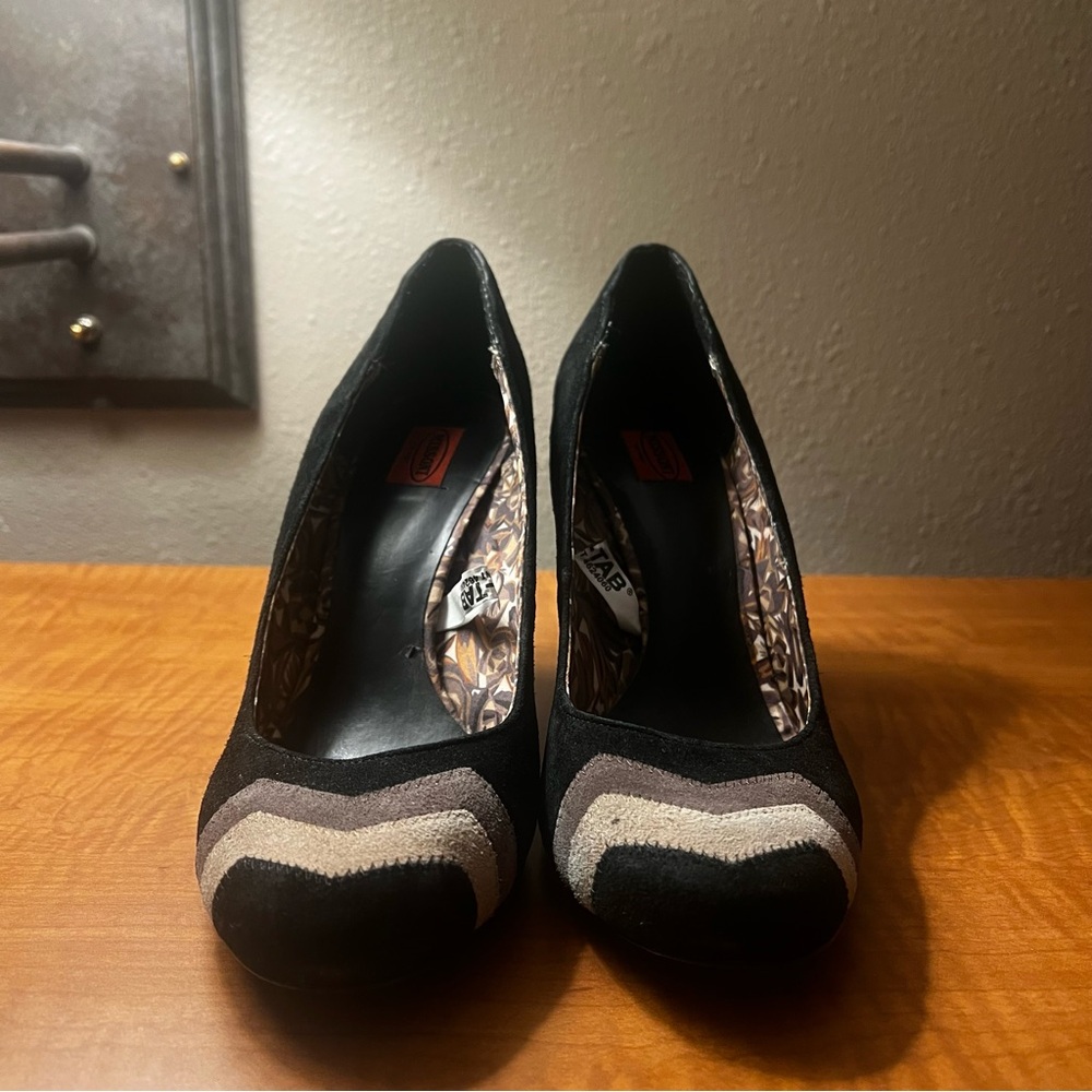 Missoni for Target Black/Taupe 3.5” Heel Leather Pumps Size 7.5